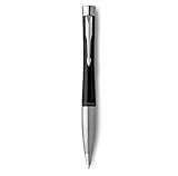 PARKER Urban Twist Bolígrafo | Negro Tenue con Detalles Cromados | Punta Mediana con Tinta Azule | Caja Para Regalo