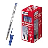 Dohe - Caja de bolígrafos con capucha - 1,0 mm - 50 uds - Azul