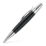 Faber Castell 138351 - Portaminas E-motion con cuerpo en resina de color negro, grabado trenzado, mina de 1.4 mm, graduación B