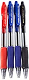 Pilot Supergrip - Bolígrafo retráctil, Tinta base aceite, multicolor, Azul - Azul - Negro - Rojo, 4 Unidades (Paquete de 1)