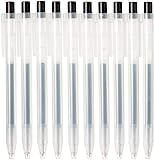MUJI Suave Tinta de Gel Bolígrafo Pluma Tipo de Golpe 10-Piezas Juego, 0.5 mm Tamaño Punta, Negro (4550182902273)