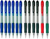 Boligrafo pilot supergrip pack 12 u.(6 azules,4 negros,1 rojo,1 verde)