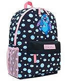 Disney Mochila Escolar Infantil con Espalda Acolchada y Cintas Ajustables – Mochila Colegio Niña con Bolsillo Frontal y Lateral (Negro)