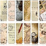 12 Marcadores Magnéticos de Estilo Vintage - Página de Colores Surtidos, Clip de Página, Libros de Lectura para Oficina y Casa, 12 Diseños